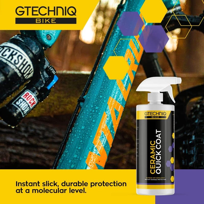 Gtechniq Bike Ceramic Quick Coat, 17 fl oz | Extreme Dirt Repellent with Nanotechnology, Instant Protection, Leaves Surfaces Ultra Slick, Up to 6 Months Protection - Image 2